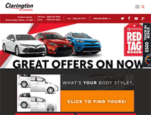 Tablet Screenshot of claringtontoyota.com